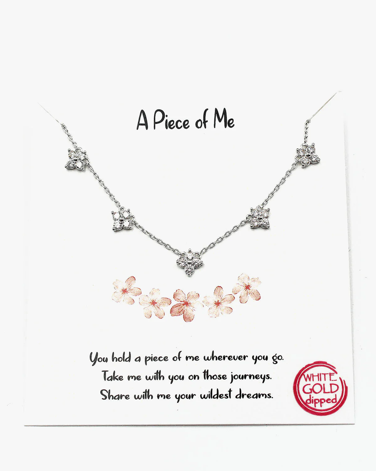 "A Piece of Me" White Gold Dipped Necklace