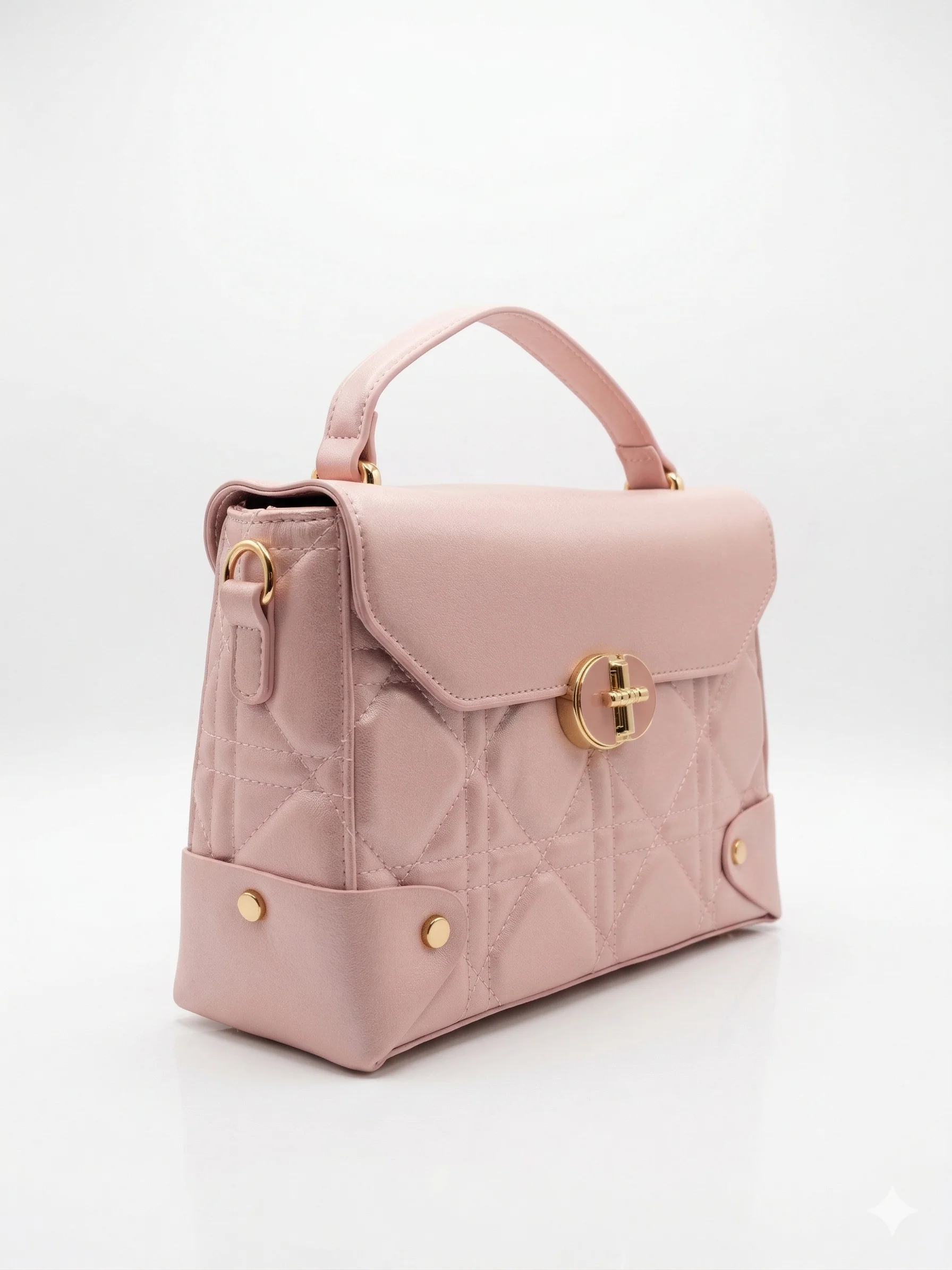 The Blush Rose Quilted Satchel - Image 2
