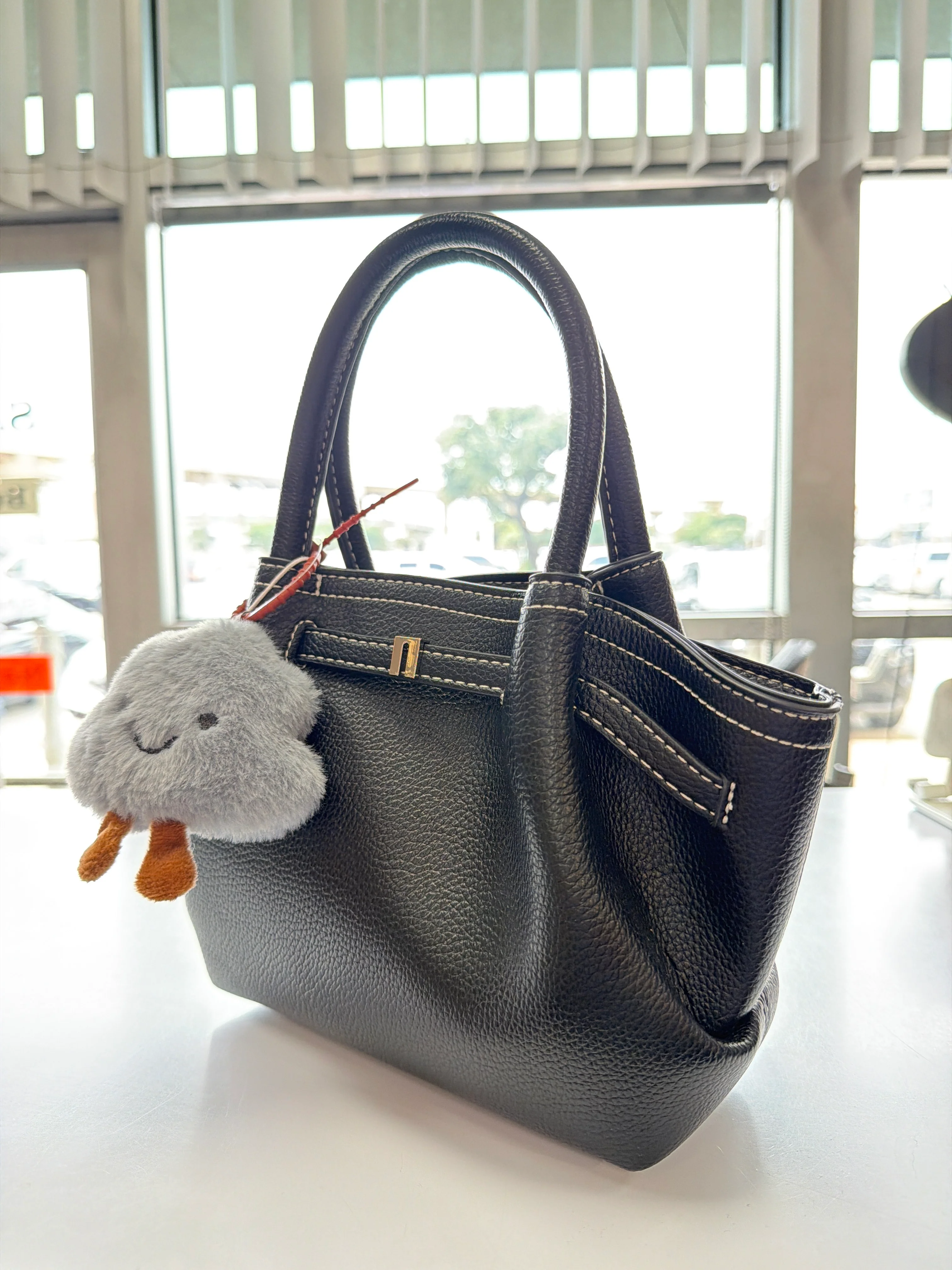 The Happy Cloud Mini Tote (Black) - Image 2